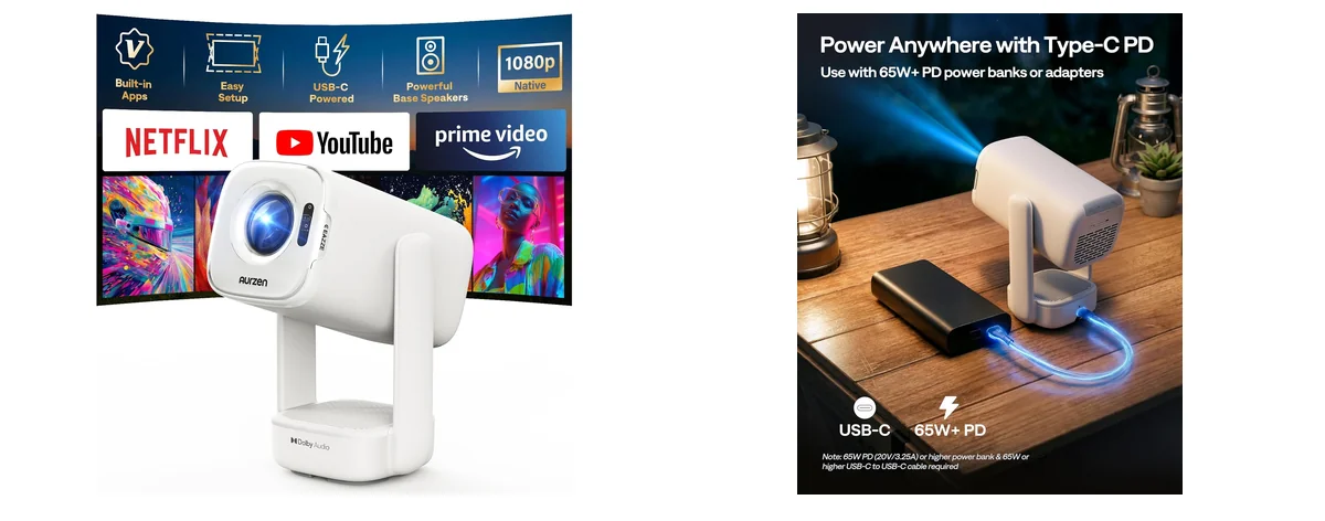 Aurzen EAZZE D1 air Smart Portable Projector images