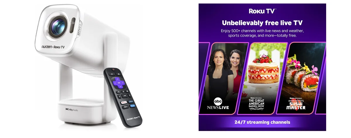 Aurzen Roku TV D1R air USB-C Powered images
