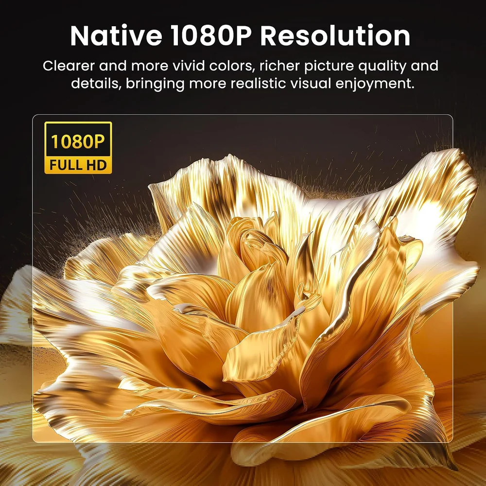 HAPPRUN Native 1080P Outdoor Smart Projector-Standard |