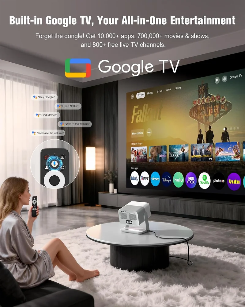VOPLLS 【Official Licensed Google TV】 Smart 4K